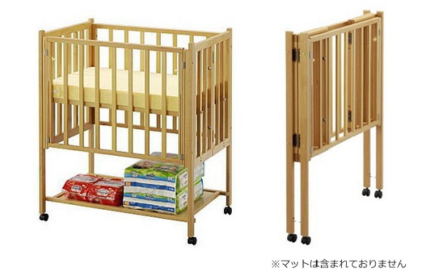折りたたみコンパクトベッド【ナチュラル】