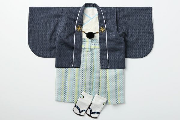 男の子用 ベビー着物 （グレー）