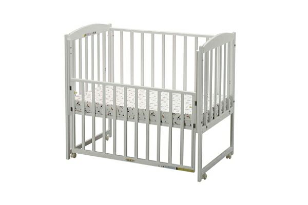 ハイタイプベッド小型（マット付）【ホワイト】2