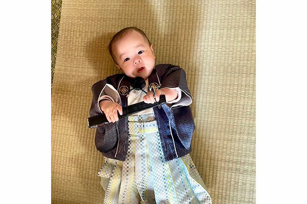 男の子用 ベビー着物 （グレー） | ベビーベッド・ベビー用品レンタル 