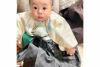  男の子用 ベビー着物 羽織袴セット（ホワイト）6