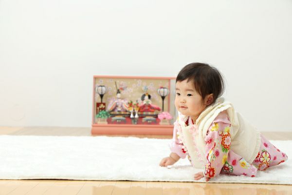 女の子用 ベビー着物 （桃色） | ベビーベッド・ベビー用品